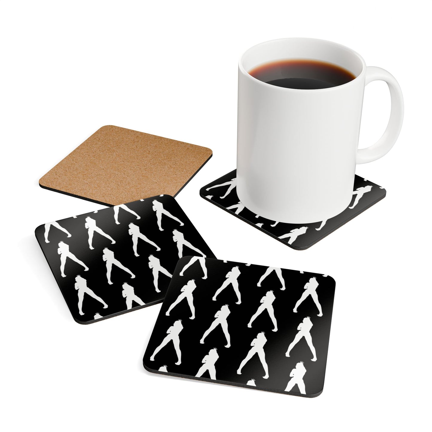Lauren Lotus Custom Silhouette Patterned Coaster Set