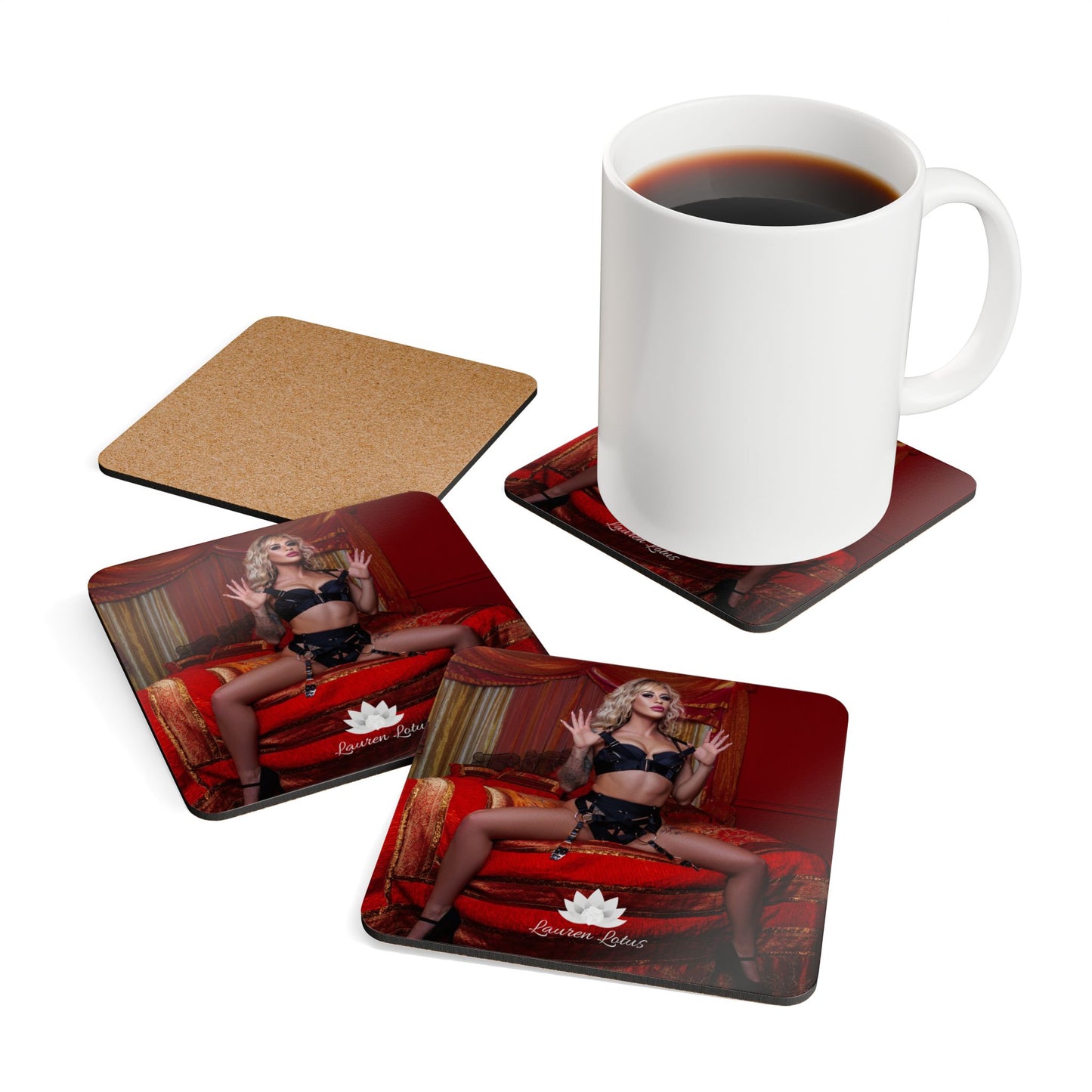 Lauren Lotus Hefner's Room Coaster Set